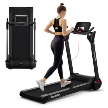 RUNCOMPAX Electric Treadmill Running Machine Black