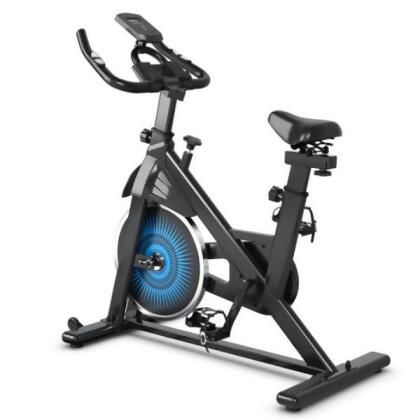 Total Tactic SP37040BK Indoor Silent Belt Drive Adjustable Resistance Cycling Stationary Bike Blue