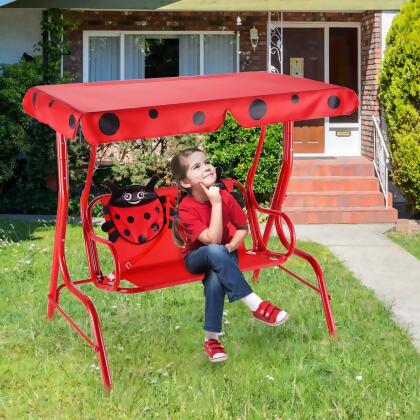 Kids garden best sale swing bench