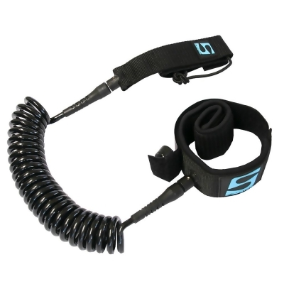 SurfStow 50122 Surfstow Sup Leash Coiled Ankle, Black - 10 ft. 
