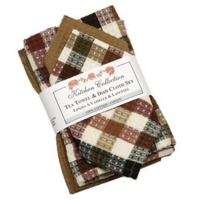 Mr. MJs Trading AG-32210 2 Tea Towels Plus 2 Dish Cloths Set, Cambridge 