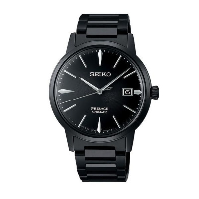 Seiko Clocks SRPJ15 39.5 mm Men Automatic Watch, Black 