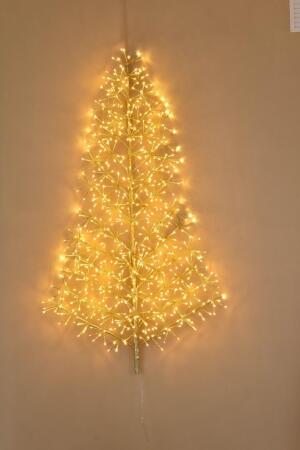 Queens of Christmas WM-TR05-LWW 5 ft. LED Tree Wall Mount, Gold 