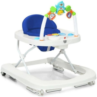 Total Tactic BB5664BL 2-in-1 Foldable Baby Walker with Adjustable Heights, Blue 