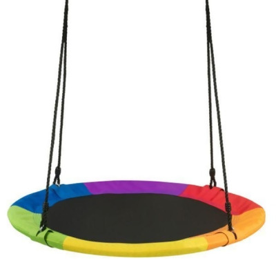 Total Tactic OP70579CL 40 in. Flying Saucer Tree Swing Kids Gift with 2 Tree Hanging Straps, Multi Color - 770 lbs 