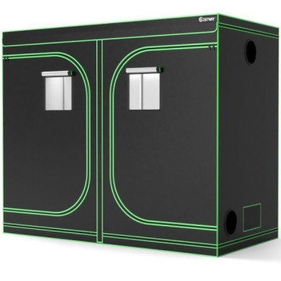 Total Tactic GT3838DK 4 x 8 in. Grow Tent with Observation Window for Indoor Plant Growing, Black 