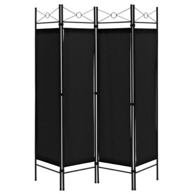 Total Tactic JV10397BK 6 ft. 4-Panel Folding Freestanding Room Divider, Black 