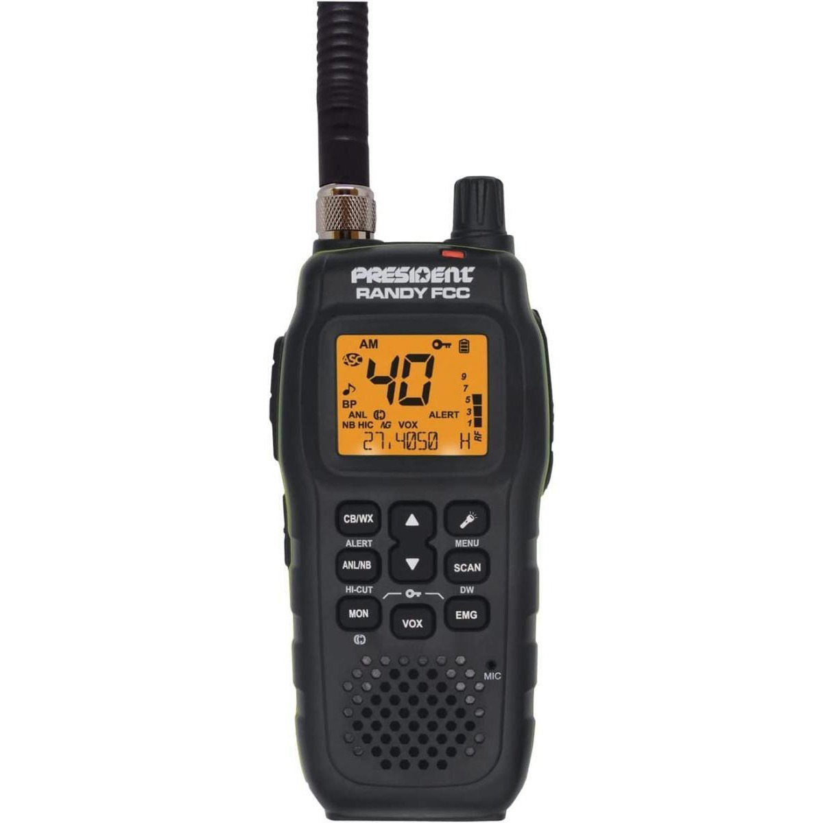 President Electronics RANDYII Handheld Radio with LCD Screen, Large