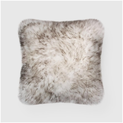 THE MOOD MDL221013 RUSTIC SHEEPSKIN 20X20 PILLOW, WOLF TIP 