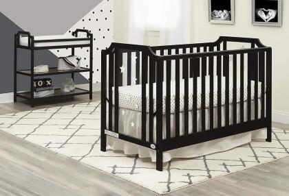 Suite Bebe 25300-BLK Celeste Acrylic Island Crib, Black
