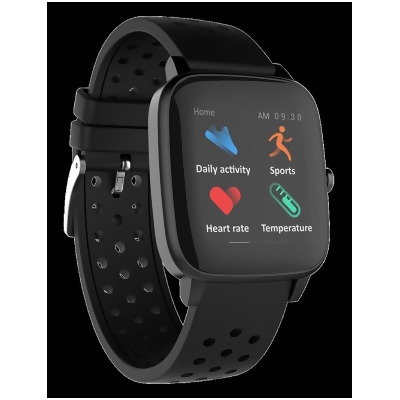Supersonic SC-175SWT Smart Watch with Dynamic Heart Rate, Temperature, Blood Oxygen, and Blood Pressure Monitor Black (SC-175SWT) 