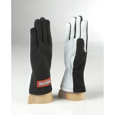 RaceQuip 350002 Non SFI Basic Race Glove, Black - Small 