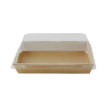 Packnwood 210SUPAP150K 5.9 x 4.1 in. 14 oz Sushi Box with PET Lid, Kraft - 300 Piece 