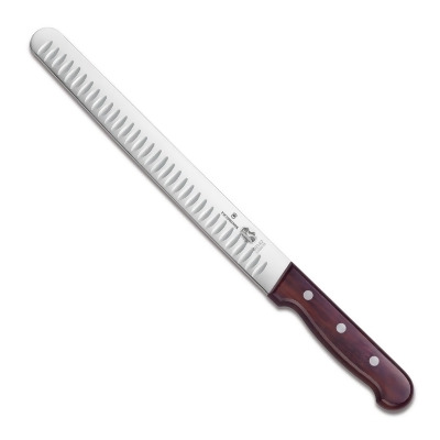 Swiss Army Brands VIC-40142 2019 Victorinox 10 in. Blade Straight Wood Slicing Chef Knife with Roast Beef, Granton - 1 in. Handle 