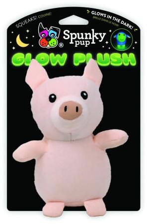 Spunky 602613 MP24 Pup 3104 Glow Plush Pig Toy, Pink - Large 