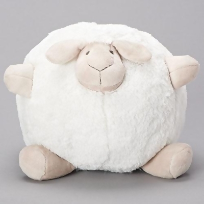Roman 12391 10 in. White Sheep Plush with Brown Feet, Pack of 2 