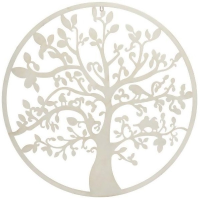 Safavieh PAT5040A 31.5 in. Tree of Life Wall Art, Pearl White 