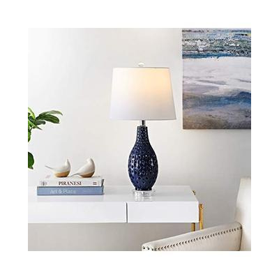 Safavieh TBL4250C Harlem Ceramic Table Lamp, Navy 