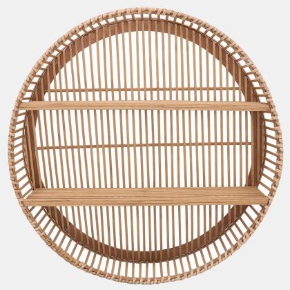 Sagebrook Home 16996 31 ft. Bamboo Wall Shelf, Natural Brown 