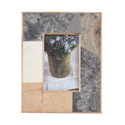 Saro Lifestyle PF236.M46 4 x 6 in. Slate Fragment Picture Frame, Multi Color 