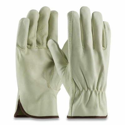 Protective Industrial Products 70-361-L Top-Grain Pigskin Leather Drivers Gloves, Cream - Large 