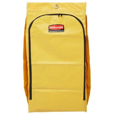Rubbermaid 1966881 17.5 x 10.5 x 33 in. 34 gal Vinyl Cleaning Cart Bag, Yellow 
