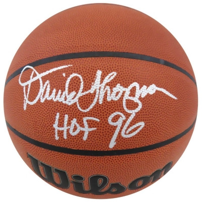 Schwartz Sports Memorabilia THOBSK242 David Thompson Signed Wilson Indoor-Outdoor NBA Basketball, HOF96 Inscription 