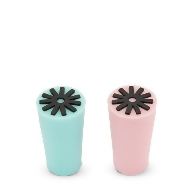 True 7442 Starburst - Silicone Bottle Stoppers, Multi Color - Set of 2 