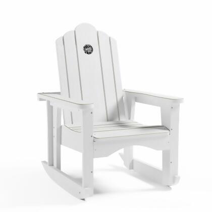 Uwharrie Chair S112-029 Styxx Wood Rocker Arm Lounge Chair, Turquoise Pine - 24 x 33 x 38 in. 