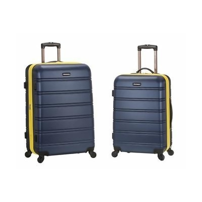 Rockland F225-NAVY 20 x 28 in. Expandable Abs Spinner Suitcase Set, Navy - 2 Piece 