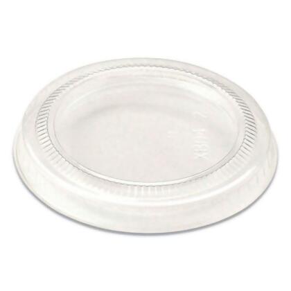 World Centric WORCPLCS2S PLA Lids for 2 oz Fiber Cups, Clear 