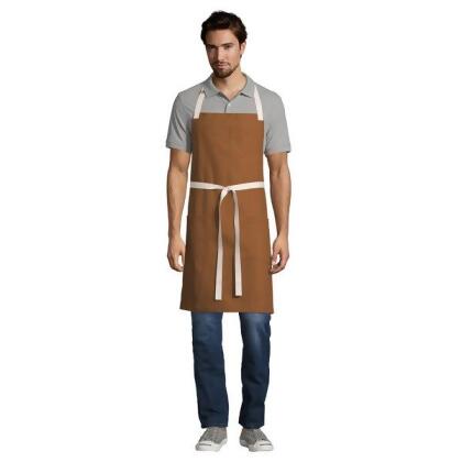 Uncommon Threads 3115-C12W4 34 x 36 in. Vibe Bib Canvas Apron with Natural Webbing, Walnut 