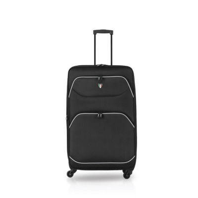 TUCCI T0243-24in-BLK 24 in. Ben Fatto T0243 Fabric Carry-On Luggage, Black 
