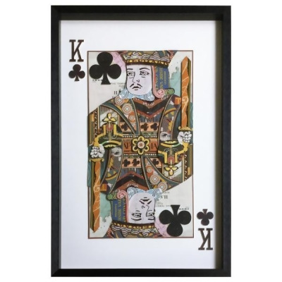 Yosemite Home Decor 3120052 King of Clubs Printed Pattern Picture Frame, Mutlicolor 