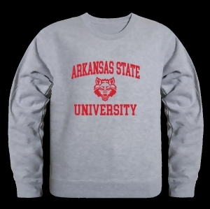 W Republic 568-211-Hgy-03 Arkansas State University Wolves Seal Crewneck Sweatshirt, Heather Grey - Large - All