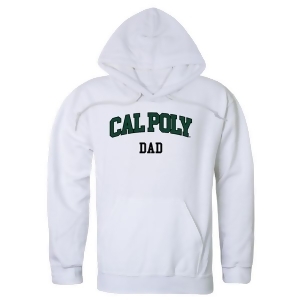 W Republic Products 563-167-Wht-03 California Polytechnic State University Dad Hoodie, White - Large - All
