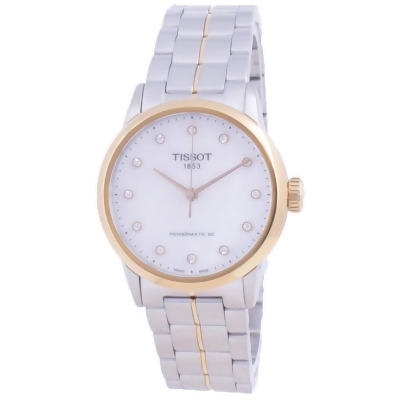 Tissot T086.207.22.116.00 Luxury Lady Powermatic 80 Diamond Accents Automatic Women Watch, Black 