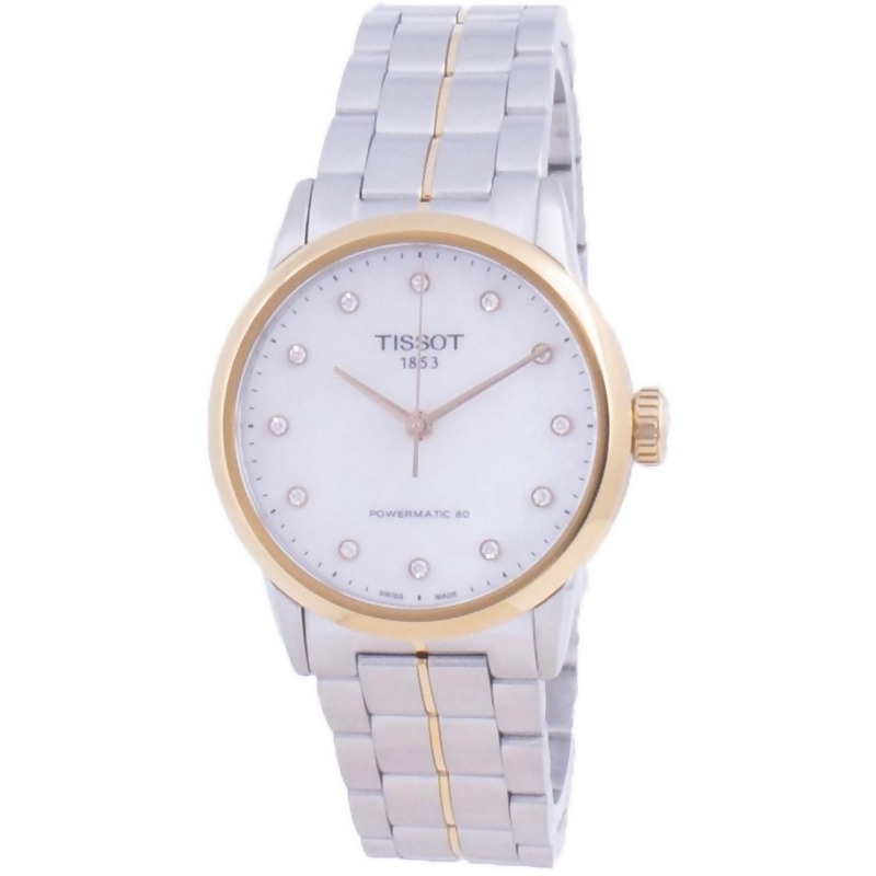 Tissot T086.207.22.116.00 Luxury Lady Powermatic 80 Diamond Accents  Automatic Women Watch, Black