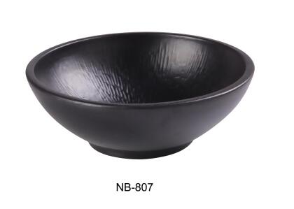 Yanco NB-807 24 oz Noble Black Salad Bowl, Black - 7.125 x 2.625 in. - Pack of 24 