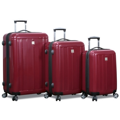 World Traveler WT300-WINE Contour Hardside Spinner Luggage Set, Wine - 3 Piece 