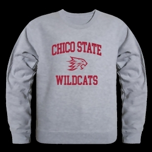 W Republic 568-163-Hgy-05 California State University Chico Wildcats Seal Crewneck Sweatshirt, Heather Grey - 2Xl - All