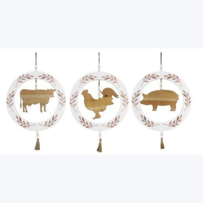 Youngs 12227 15 in. Wood Country Animal Cutout Wall Hanger, Assorted Style - Set of 3 