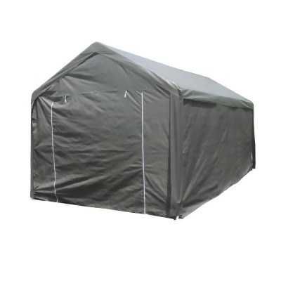 Aleko CP1020GR-UNB 10 x 20 ft. Heavy Duty Outdoor Gazebo Carport Canopy Tent with Sidewalls, Grey 
