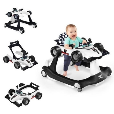 Costway BC10021WH 4-in-1 Foldable Activity Push Walker with Adjustable Height, White 