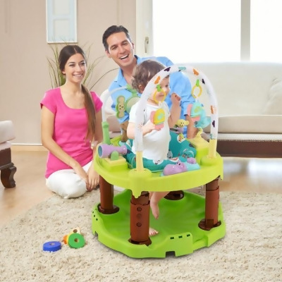 Costway TM10012GN 3-in-1 Baby Activity Center with 3-Position for 0-24 Months, Green 