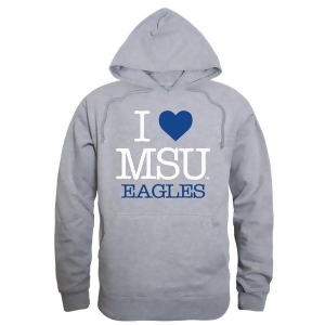 W Republic Products 553-134-Hgy-04 Morehead State University I Love Hoodie, Heather Grey - Extra Large - All