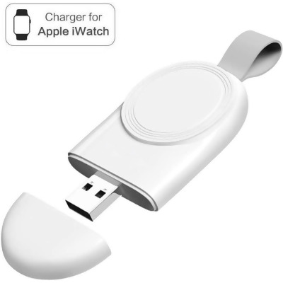 Zunammy ZTWC013WT 2W Iwatch Portable Magnetic Charger with Wireless Charger for Iwatch Series, White 
