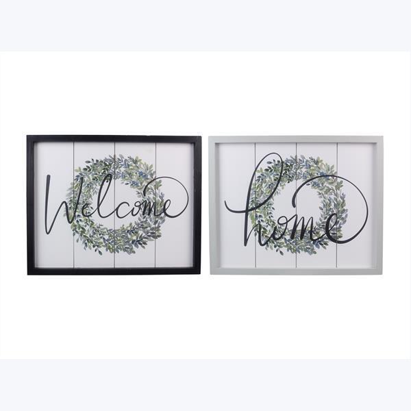 Youngs 29046 Wood Framed Wall Signs, Assorted Color - 2 Piece