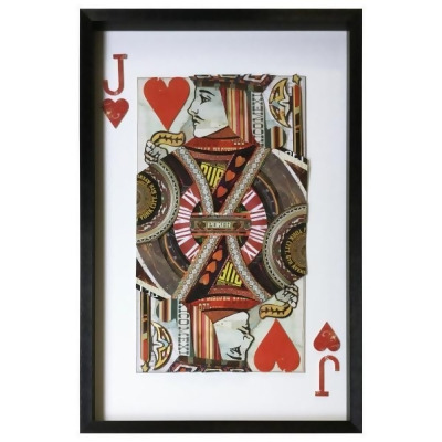 Yosemite Home Decor 3120053 Jack of Hearts Printed Pattern Picture Frame, Mutlicolor 