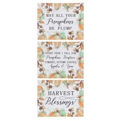 Youngs 80287 Wood Box Harvest Signs, Assorted Color - 3 Piece 